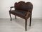 Antique Brown and Maroon Bistro Bench, Image 2