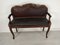 Antique Brown and Maroon Bistro Bench, Image 3