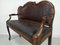 Antique Brown and Maroon Bistro Bench 7