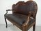 Antique Brown and Maroon Bistro Bench, Image 7