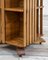 Revolving Bookcase with Wooden Shelves & Wheels, Italy, 1950s 6