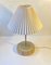 Scandinavian Green Glaze Table Lamp with Fluted Stoneware Base, 1970s, Image 1
