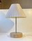 Scandinavian Green Glaze Table Lamp with Fluted Stoneware Base, 1970s, Image 3