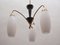 Lámpara de suspensión de vidrio opalino, años 50, Imagen 8