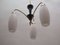 Lámpara de suspensión de vidrio opalino, años 50, Imagen 9