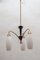 Opaline Glass Suspension Lamp, 1950s 5