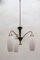 Opaline Glass Suspension Lamp, 1950s 3