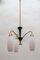 Opaline Glass Suspension Lamp, 1950s, Image 3