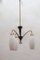 Lámpara de suspensión de vidrio opalino, años 50, Imagen 6