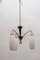 Opaline Glass Suspension Lamp, 1950s, Image 6