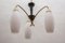 Opaline Glass Suspension Lamp, 1950s, Image 7