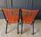 Folding Armchairs in the style of Andre Monpoix Scoubidou Red, Set of 4 6