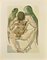 Salvador Dali, La Divina Comedia: El ángel caído, Grabado en madera, 1963, Imagen 1