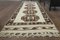 Vintage Turkish White Wool Oushak Runner Rug, 1960s 2