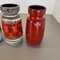 Vintage Pottery Fat Lava Vases attributed to Scheurich, Germany, 1970s, Set of 4 15