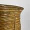 Bauhaus Rattan and Brass Umbrella Stand from Aubock, France, 1960s 8