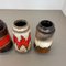 Set di tre vasi Fat Lava vintage in ceramica attribuiti a Scheurich, Germania, anni '70, set di 3, Immagine 13