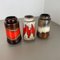 Set di tre vasi Fat Lava vintage in ceramica attribuiti a Scheurich, Germania, anni '70, set di 3, Immagine 3