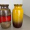 Set of Four Vintage Pottery Fat Lava Vases Made attributed to Scheurich, Germany, 1970s, Set of 4 16