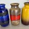 Set of Four Vintage Pottery Fat Lava Vases Made attributed to Scheurich, Germany, 1970s, Set of 4 13