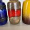 Set of Four Vintage Pottery Fat Lava Vases Made attributed to Scheurich, Germany, 1970s, Set of 4, Image 14