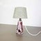 Lámpara de mesa pequeña de cristal de Murano rosa de Val Saint Lambert, Bélgica, años 60, Imagen 3