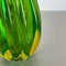 Green Murano Glass Vase Element attributed to Barrovier and Toso Italy 1970s 12