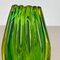 Jarrón de cristal de Murano verde atribuido a Barrovier y Toso Italy años 70, Imagen 13