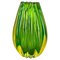 Green Murano Glass Vase Element attributed to Barrovier and Toso Italy 1970s 1