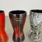 Vintage Pottery Fat Lava Vases attributed to Scheurich, Germany, 1970s, Set of 4 8