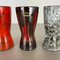 Vintage Pottery Fat Lava Vases attributed to Scheurich, Germany, 1970s, Set of 4 9