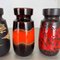 Vintage Pottery Fat Lava Vases attributed to Scheurich, Germany, 1970s, Set of 4 13
