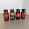 Vintage Pottery Fat Lava Vases attributed to Scheurich, Germany, 1970s, Set of 4 3