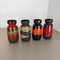 Vintage Pottery Fat Lava Vases attributed to Scheurich, Germany, 1970s, Set of 4, Image 3