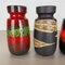 Vintage Pottery Fat Lava Vases attributed to Scheurich, Germany, 1970s, Set of 4 4