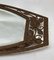 Large Art Nouveau Tray Forged with Flowers Iron and Faceted Mirror, 1930s 4
