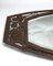 Large Art Nouveau Tray Forged with Flowers Iron and Faceted Mirror, 1930s 3