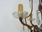 Bronze Cage Chandelier with Glass Pendants, 1950s, Image 7