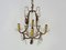 Bronze Cage Chandelier with Glass Pendants, 1950s 5