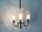 Lampe à Suspension Minimaliste en Laiton avec Tubes en Verre, 1960s 2