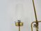 Minimalist Brass Suspension Lamp with Glass Tubes, 1960s, Image 7