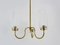 Minimalist Brass Suspension Lamp with Glass Tubes, 1960s, Image 5