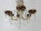 Bronze Cage Chandelier with Glass Pendants, 1950s 4
