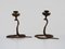 Cobra Kerzenständer aus Bronze mit Gravur, 1950er, 2er Set 3