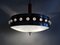 Scandinavian Ceiling Light in Chromed Metal, Wood and Glass Basin, 1960s, Image 2