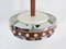 Scandinavian Ceiling Light in Chromed Metal, Wood and Glass Basin, 1960s, Image 6