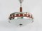 Scandinavian Ceiling Light in Chromed Metal, Wood and Glass Basin, 1960s, Image 3