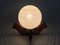 Wooden Light with White Glass Globe, 1970s, Image 2