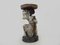 Pedestal de planta escultural china de madera tallada policromada, de principios del siglo XX, Imagen 2