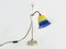 Art Deco Chromed Metal Desk Lamp with Glass Tulip Shade, 1930s 1